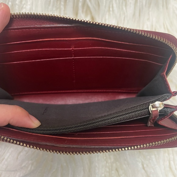 Fendi Burgundy Zucca Canvas Zip Around Wallet w/COA - Picture 17 of 17